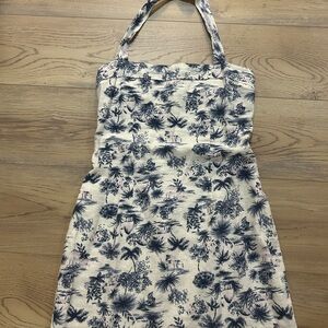 Abercrombie & Fitch Blue and Cream Floral Dress